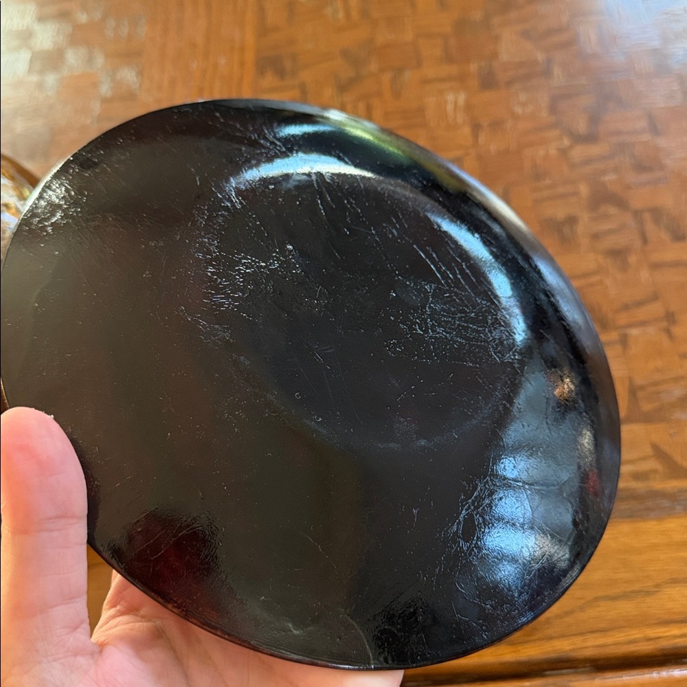 Gold Healer Quartz Crystal Ball Orb Replica Sphere w/ Plate Stand - Paperweight - Picture 4 of 4